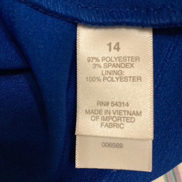 MICHELE BOHBOT, CERULEAN DRESS.          SIZE: 14 - Picture 12 of 16